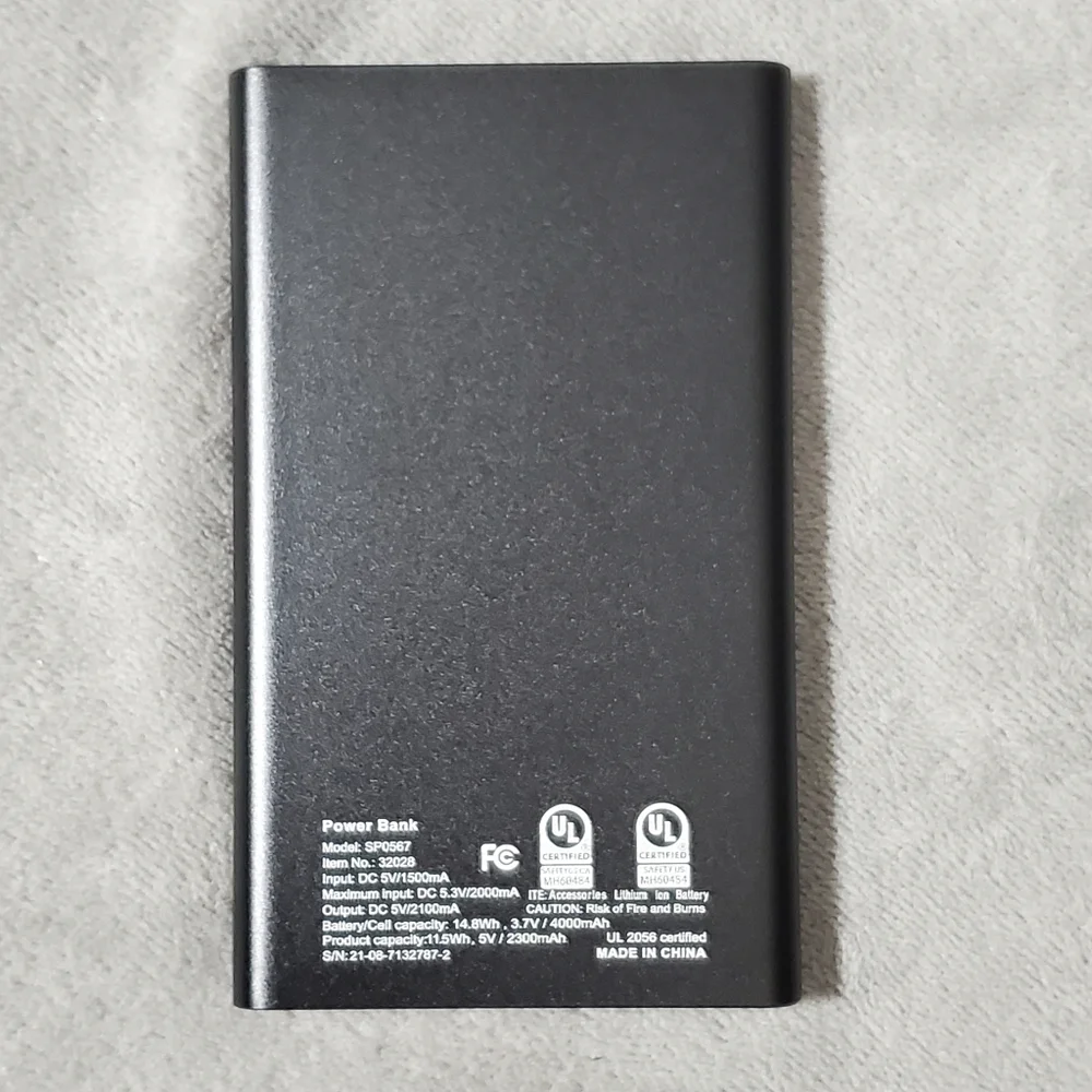 Power Bank Micro USB Black